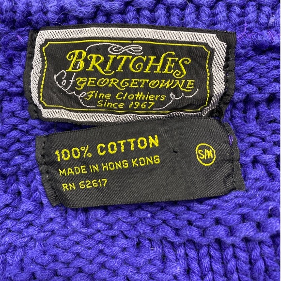 Vintage Britches Georgetowne Cable Knit Chunky Cotton Sweater - Picture 4 of 4